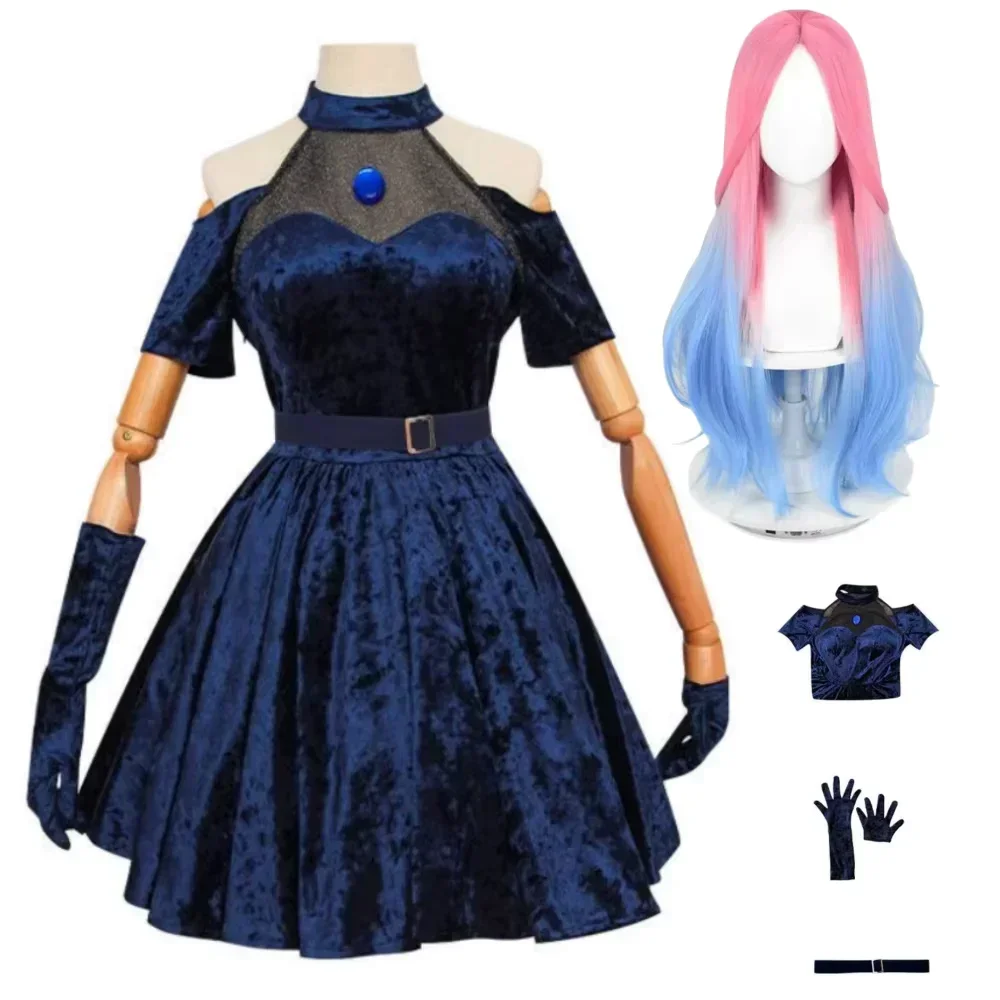 Anime Cosplay Blue Hair - Disfraz de Cosplay Mizi, Disfraz de
